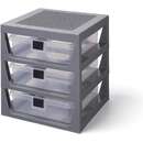 Copenhagen LEGO drawer shelf set of 3, storage box (grey)