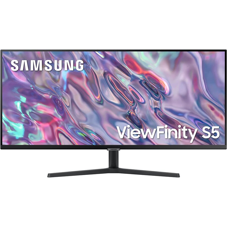 Monitor VA LED Samsung ViewFinity S5 34inch S50, WQHD (3440 x 1440), HDMI, DisplayPort, AMD FreeSync, 100 Hz (Negru) - imagine 2
