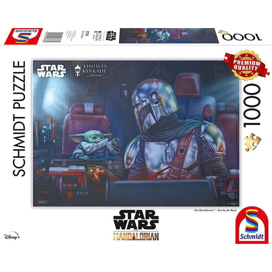 Schmidt Spiele Thomas Kinkade Studios: Star Wars The Mandalorian – Two for the Road, Jigsaw Puzzle (