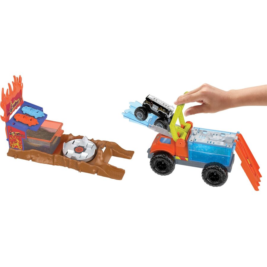 Hot Wheels Monster Trucks Arena World: 5 Alert Rescue Toy Vehicle (Includes 2 Color Shifters Destruc