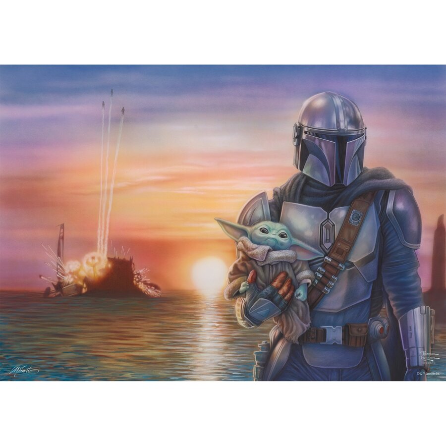 Schmidt Spiele Thomas Kinkade Studios: Star Wars The Mandalorian - A New Direction, Jigsaw Puzzle (1