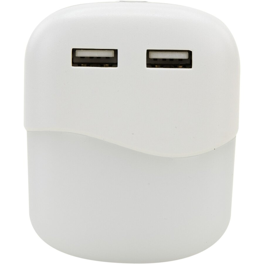 Incarcator NL15AC + 2USB, night light (white)