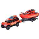 Land Rover fire engine with boat, toy vehicle