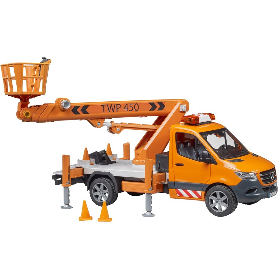 Jucarie Mercedes Benz Sprinter work platform, model vehicle (incl. light + sound module)