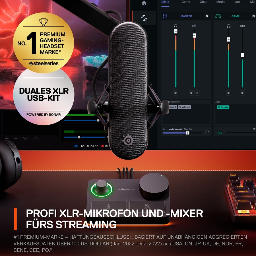 Microfon Alias Pro, microphone (black, XLR, USB-C, jack)