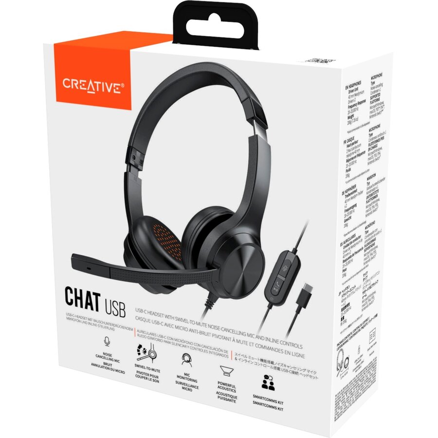 Căști Creative Labs Chat USB, headset (black) — imaginea 4