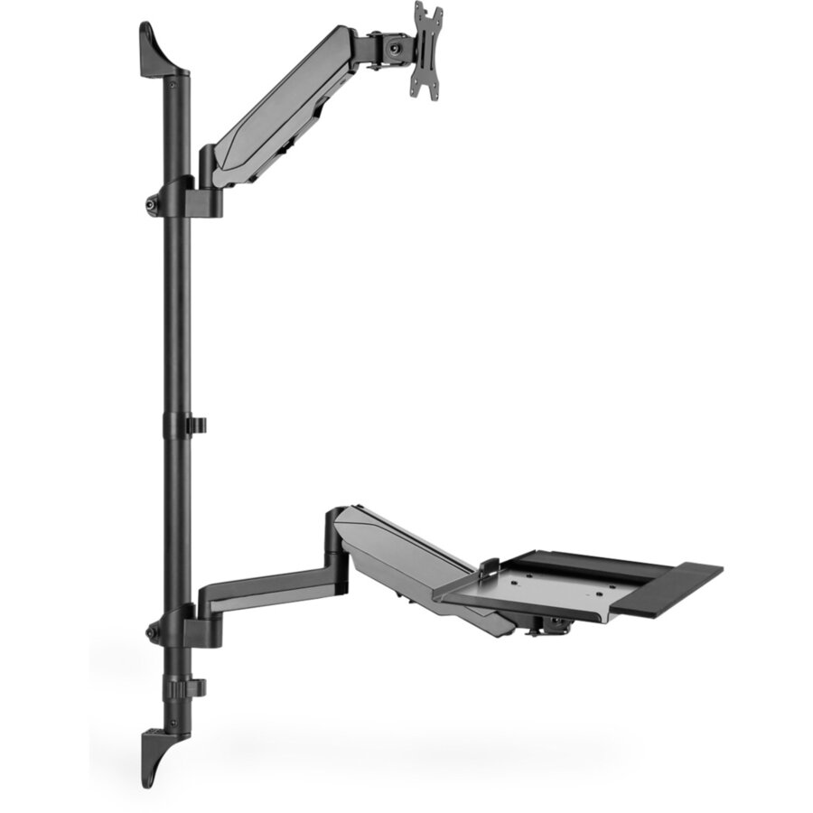 Suport TV Flexible standing/sitting workstation, monitor holder (black)