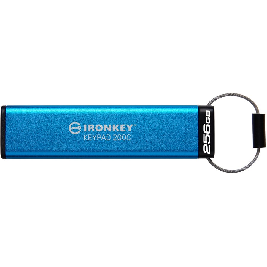 Memorie USB IronKey Keypad 200 256GB USB-C Blue