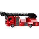 SUPER MAN fire brigade turntable ladder, model vehicle (red)