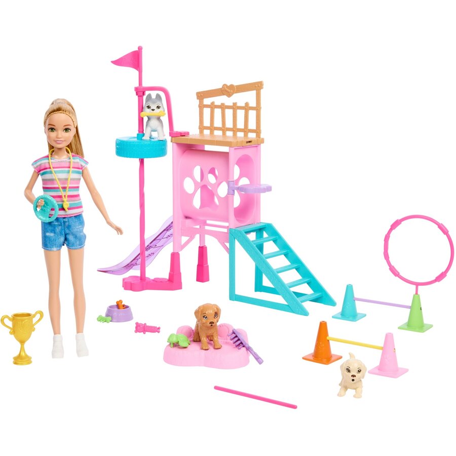 Mattel Family & Friends Stacie's Puppy Playground Playset Doll