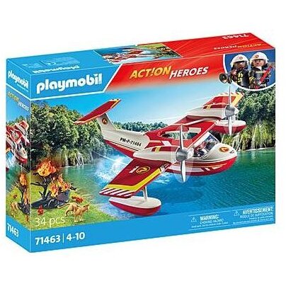 Action Heroes 71463 Fire Brigade Plane with Fire Extinguishing Function