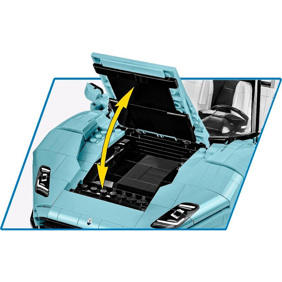 Set Construcție Cobi Maserati MC20 Cielo Executive Edition 10 Ani+ Albastru — imaginea 5