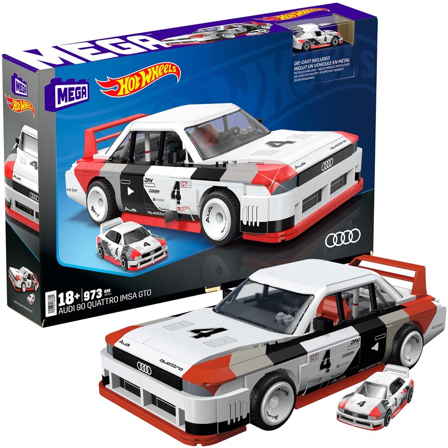 Mattel MEGA Hot Wheels Collector Audi 90 Quattro IMSA GTO, construction toy (scale 1:24)