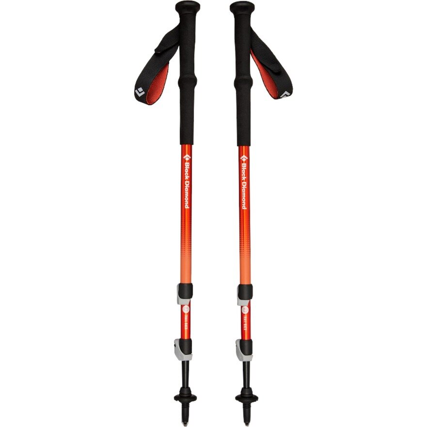 Black Diamond Trekking Poles Trail Back Fitness Equipment (1 Pair, 100 to 140 cm, Burnt Sienna)