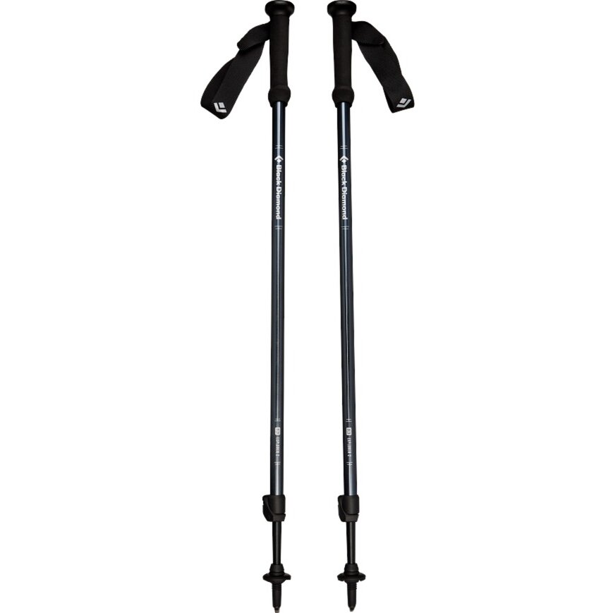 Black Diamond Trekking Poles Explorer 2, Fitness Equipment (Black, 1 Pair, 100 to 140 cm)