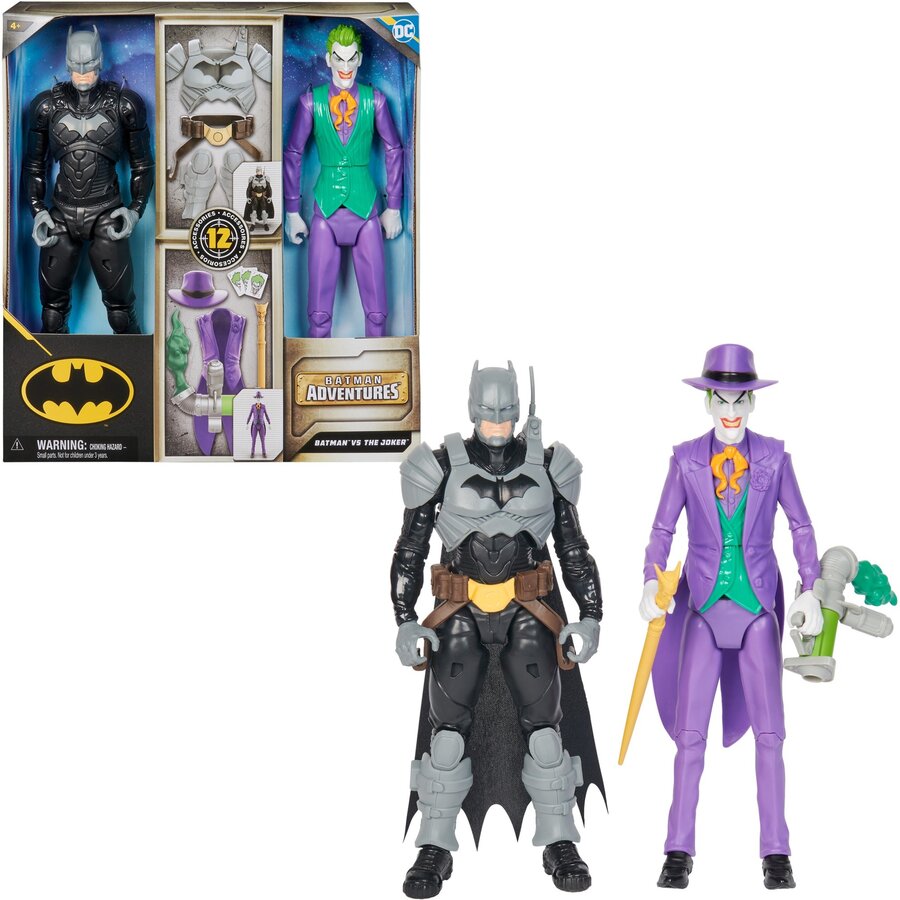 Spin Master Batman Adventures - Batman Vs The Joker, Toy Figure (set Of 2, 30 Cm)