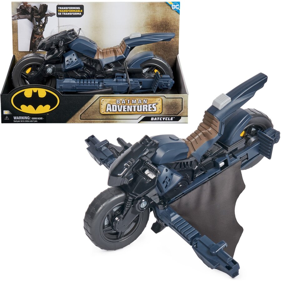 Spin Master Dc Comics Batman - Batman Adventures 2-in-1 Batcyle, Toy Vehicle (black)
