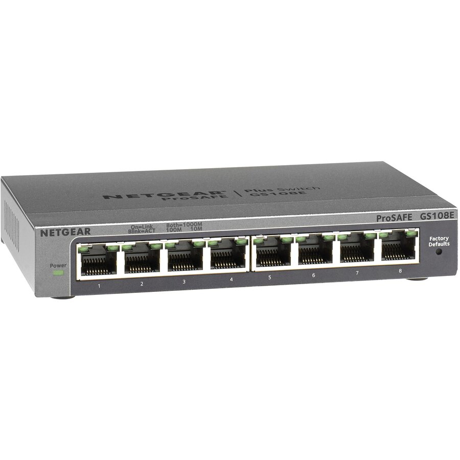 Switch GS108E Managed Gigabit Ethernet (10/100/1000) Black