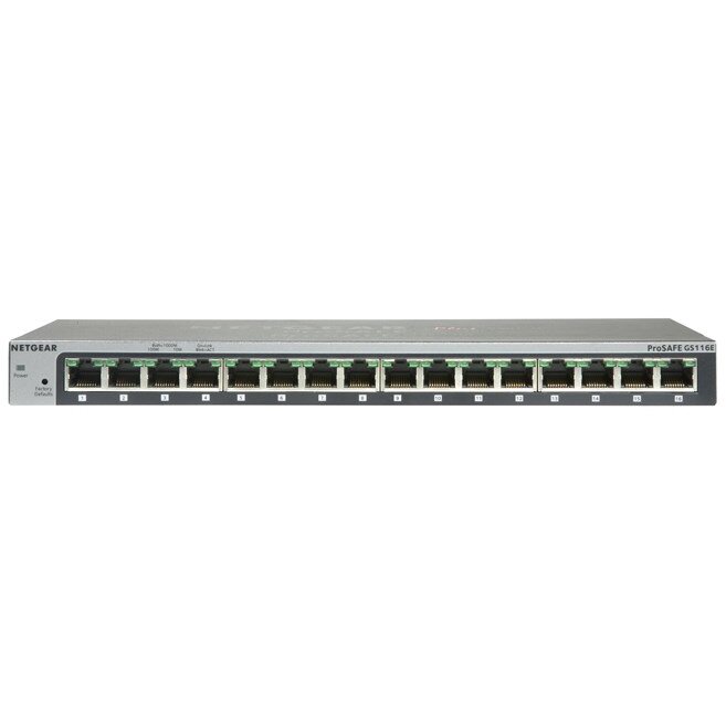 Switch GS116 Unmanaged Gigabit Ethernet (10/100/1000) Grey