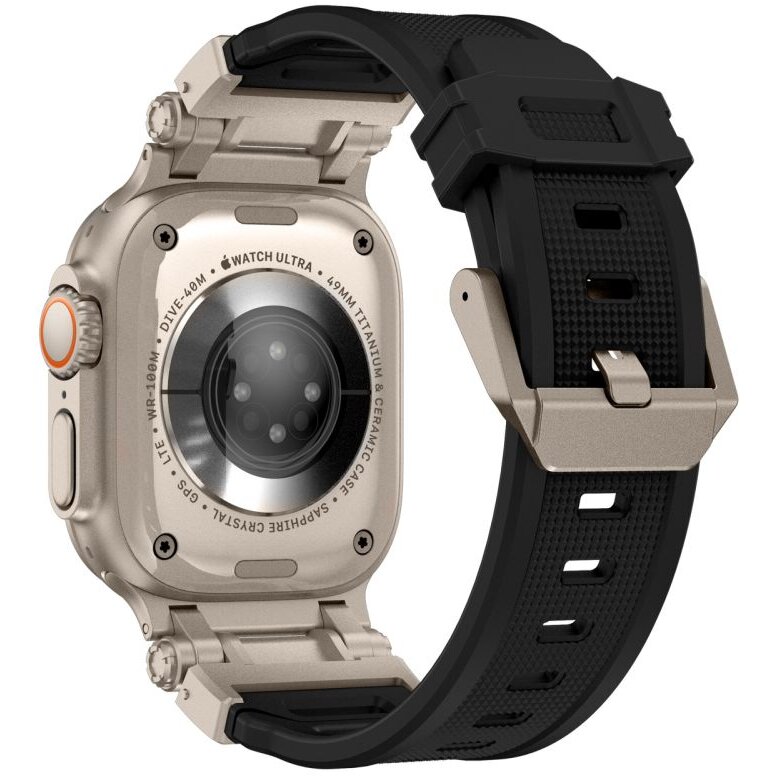 Curea Smartwatch compatibila cu Apple Watch 4/5/6/7/8/9/SE/Ultra1/2 42/44/45/49mm Black/Titanium