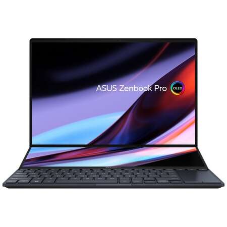 Laptop ASUS ZenBook Pro 14 Duo OLED UX8402VV-P1021X Core i9-13900H 14,5inch 32GB 2TB Windows 11 Pro RTX4060 Negru