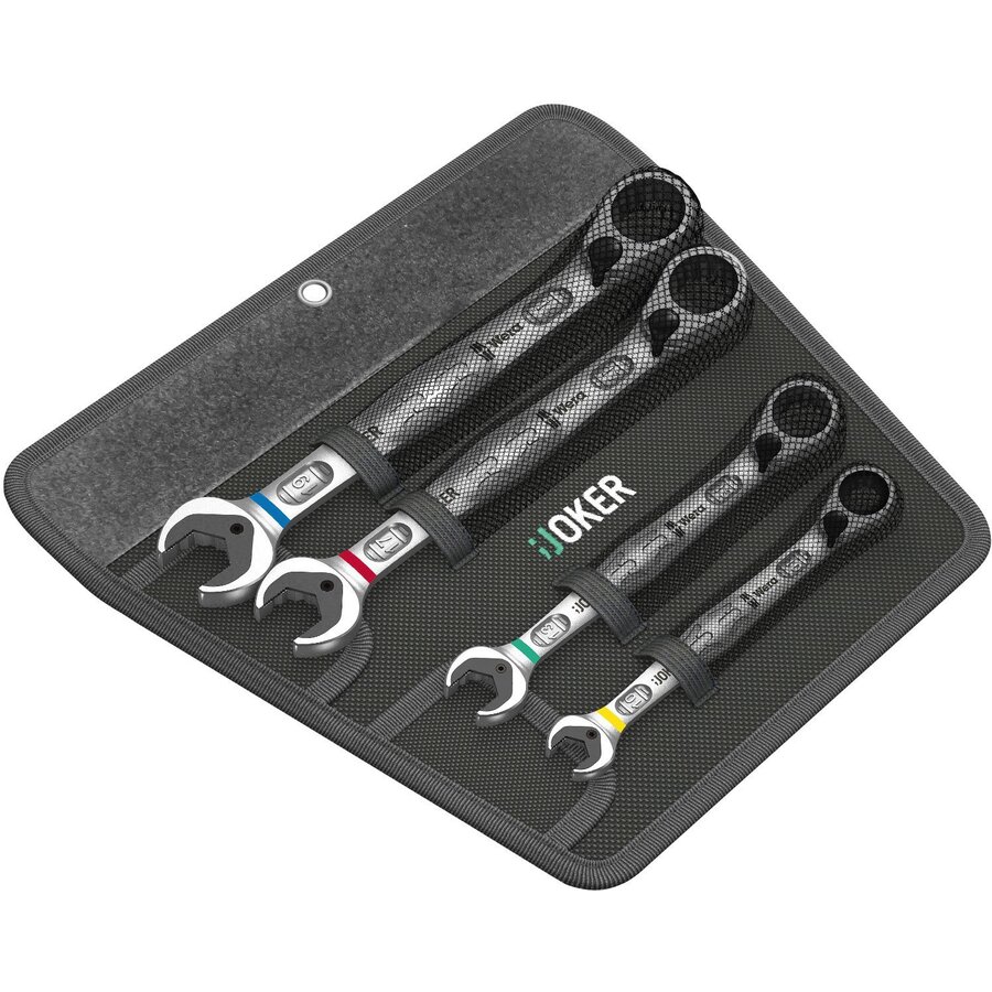 Joker switch foot ring ratchet spanner set - 4-pieces - 05020090001