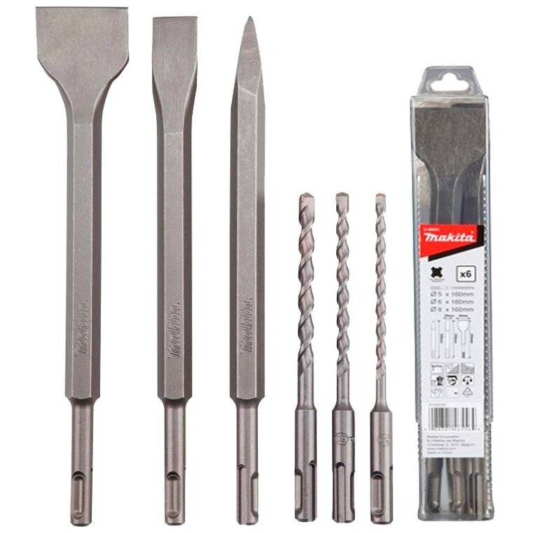 SDS + drill / chisel set 6pcs - D-58920