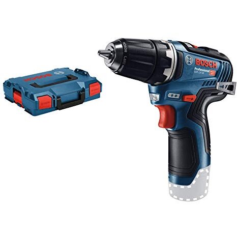 Bosch cordless drill GSR 12V-35 Solo Professional, 12V (blue / black, without battery and charger, L-BOXX)