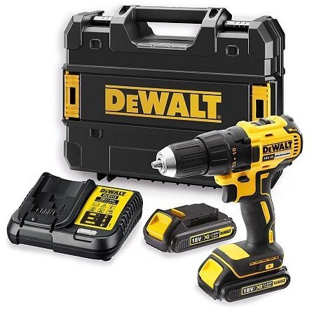 cordless drill DCD708D2T, 18 Volt (yellow / black, T-STAK box, 2x Li-ion battery 2.0 Ah)