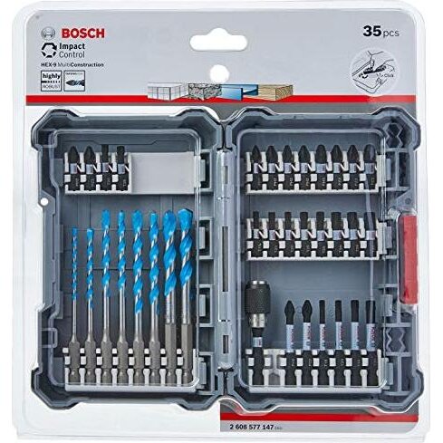 Bosch Impact Control screwdriver bit set w. Multipurpose drill bits, 1/4 , 35 pieces, drill bit & bit set