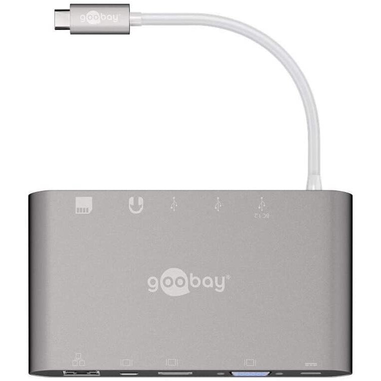  62113 interface hub USB 3.2 Gen 1 (3.1 Gen 1) Type-C 5000 Mbit/s Silver, Card reader