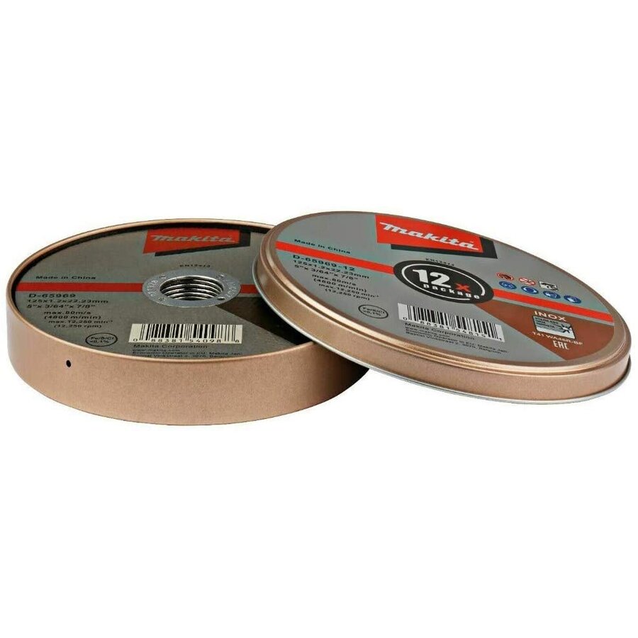 Set 12 Discuri de Taiere D-65969-12 Diametru 125MM pentru Polizoare Unghiulare