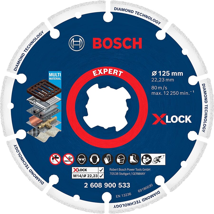 Bosch X-LOCK diamond metal disc Metal Cutting 125x22.23 - 2608900533