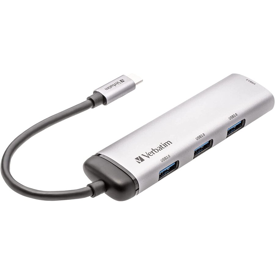 Hub USB USB-C multiport hub 4xUSB 3.2 silver