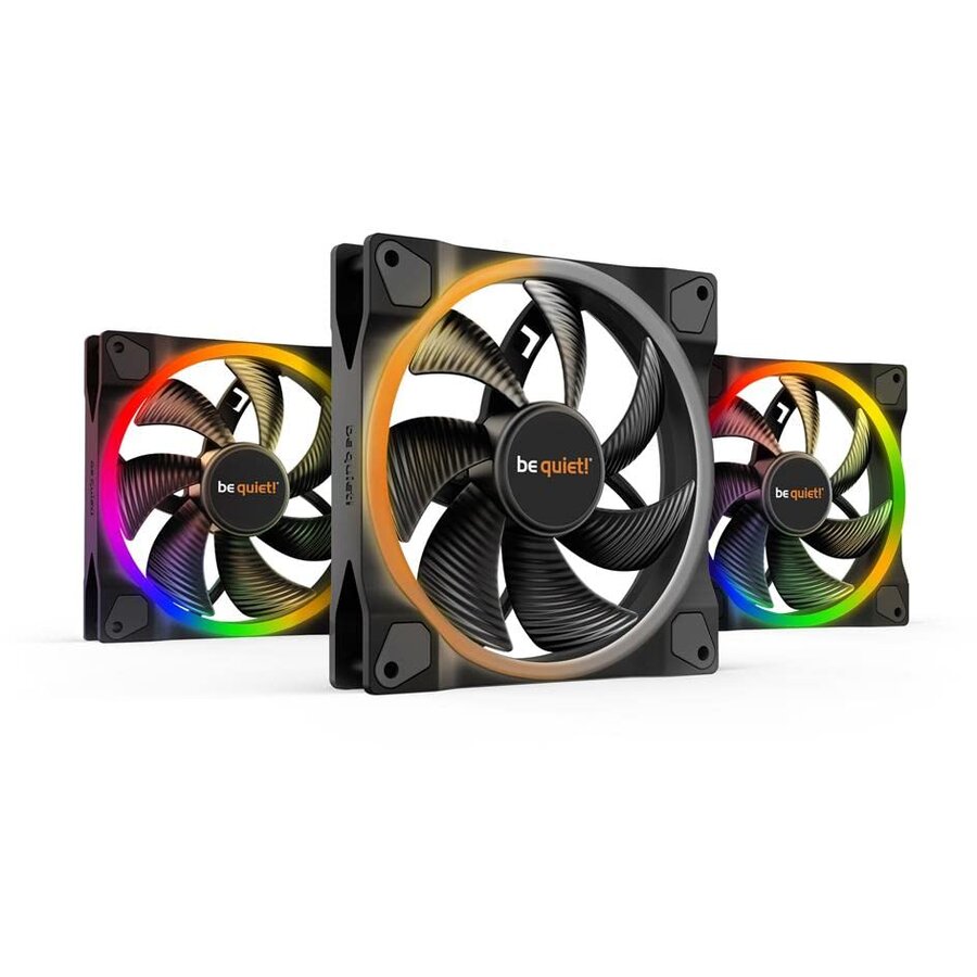 Pachet 3 Ventilatoare PC Light Wings 140MM PWM RGB - BL078 - Negru