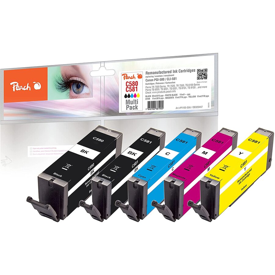 Consumabil Ink Economy Pack PI100-356 (compatible with Canon PGI-580, CLI-581)