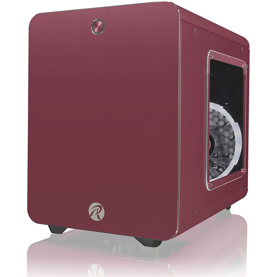 Carcasa METIS PLUS, tower case (red, acrylic side panel)