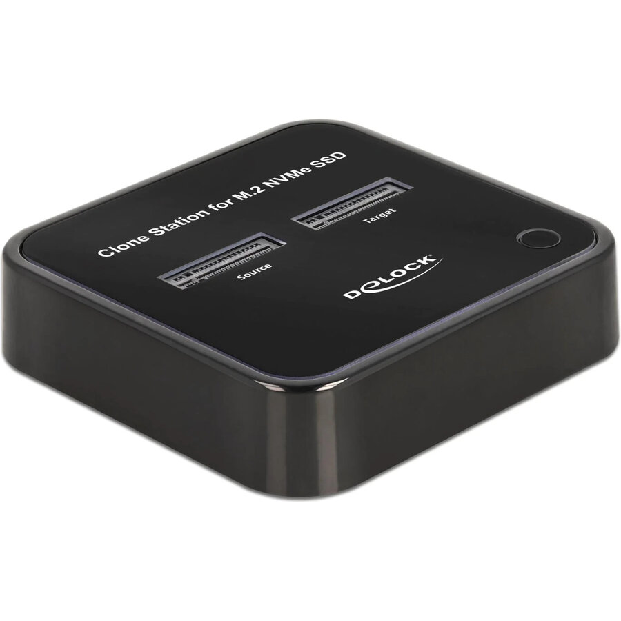 Hub USB USB 3.0 docking and cloning station 2 x M.2 NVMe, docking station (black, M.2 SSD)