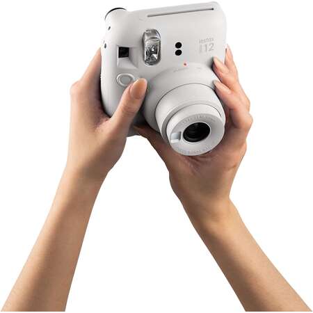 Aparat Foto Instant Fujifilm Instax Mini 12 Clay White ITGalaxy.ro