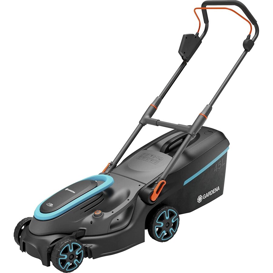 Cordless Lawnmower PowerMax 37/36V P4A Ready-To-Use Set, 36V (2x18V) (black/grey, 2x Li-Ion battery 4.0Ah, POWER FOR ALL ALLIANCE)