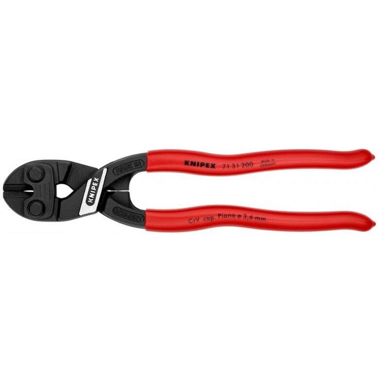 Compact Bolt Cutter Cobolt 71 31 200, Cutting Pliers (red, Length 200mm)