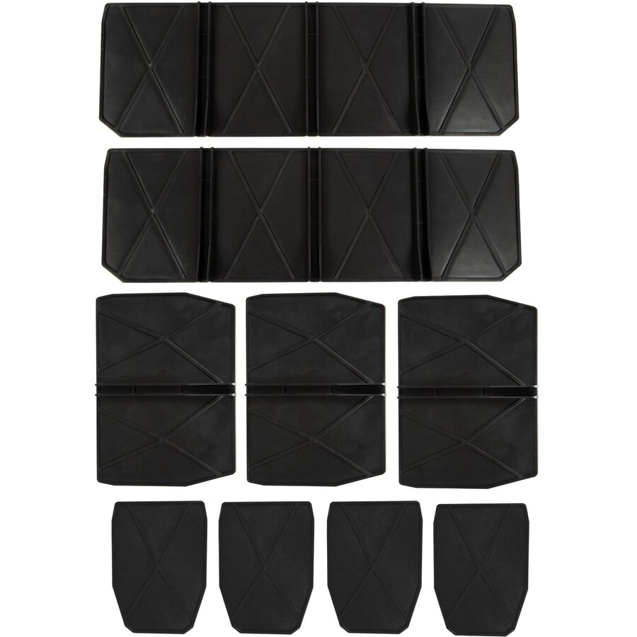 system case plastic compartment set, 9 pieces, insert (black, for E-Case SC, E-Case SF)