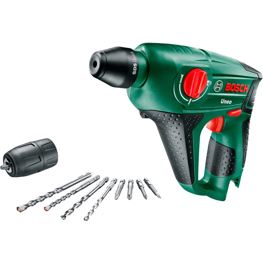 Bosch Cordless Hammer Drill Uneo Solo, 12 Volts (green/black, Without Battery And Charger)