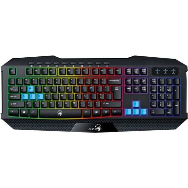 Tastatura Faming Usb Multimedia 104 Taste + 10 Taste Multimedia Iluminare 7 Culori Black Scorpion K2
