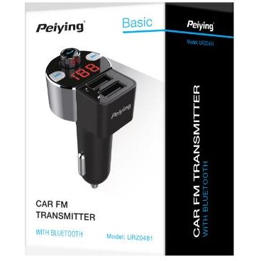 Modulator FM Peiying Audio 2xUSB Bluetooth Negru — imaginea 2