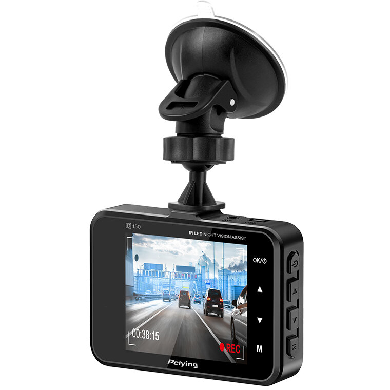 Camera Auto DVR Peiying PY-DVR005 D150 2.4inch Microfon Difuzor Încorporat Negru — imaginea 3