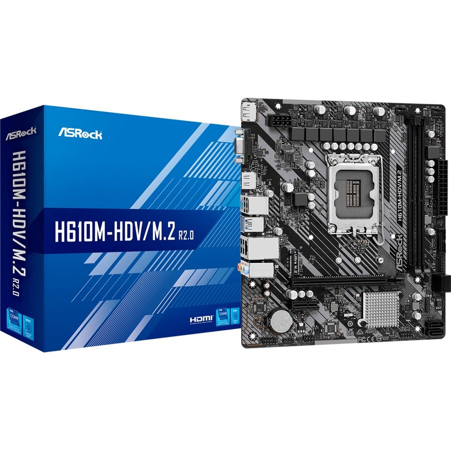 Placa de baza H610M-HDV/M.2 R2.0 Intel H610 Socket 1700 mATX