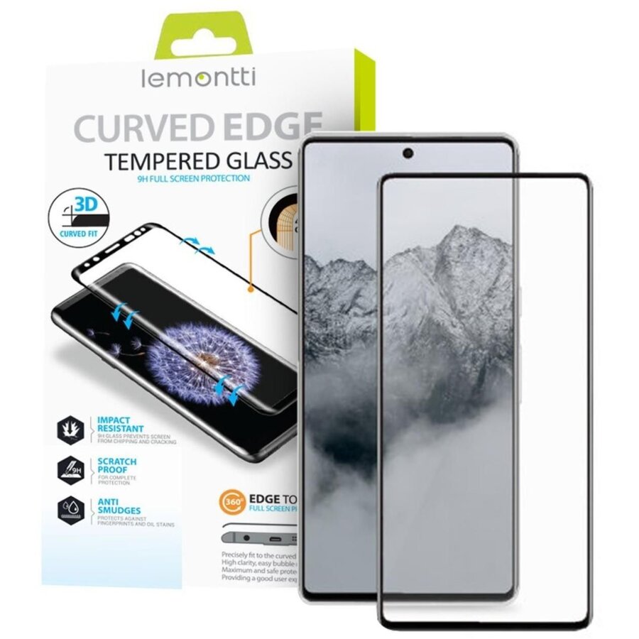 Folie protecție Lemontti Sticlă Curbată 3D pentru Honor Magic6 Lite Negru