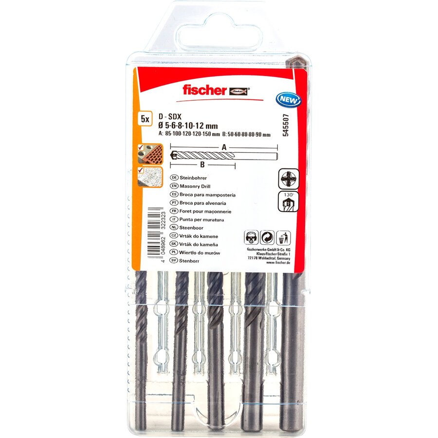 stone drill set D-SDX SET 5-12mm (5 pieces)
