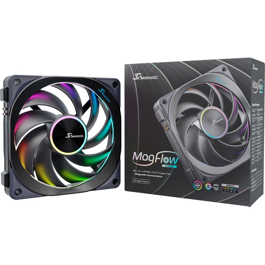 MagFlow ARGB, case fan (black, 1-fan kit)